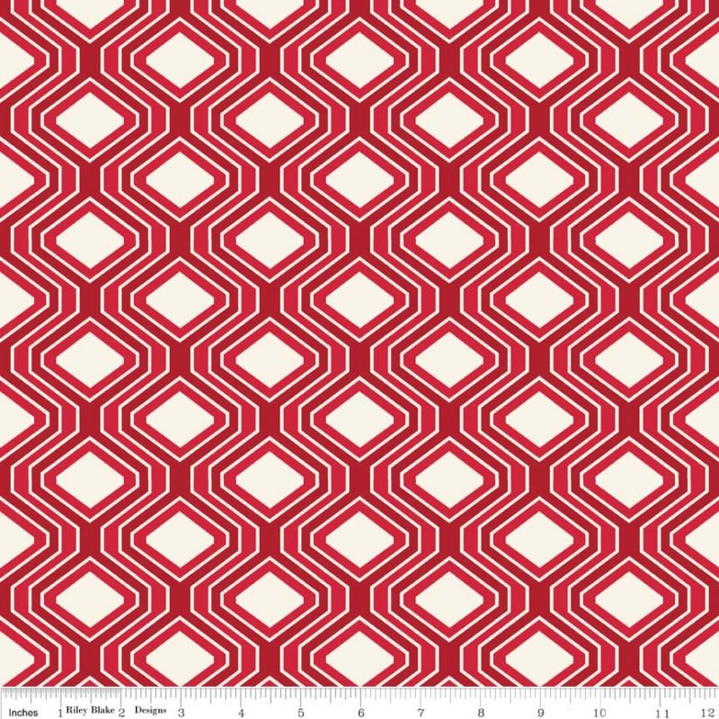 Geometric Diamonds Red