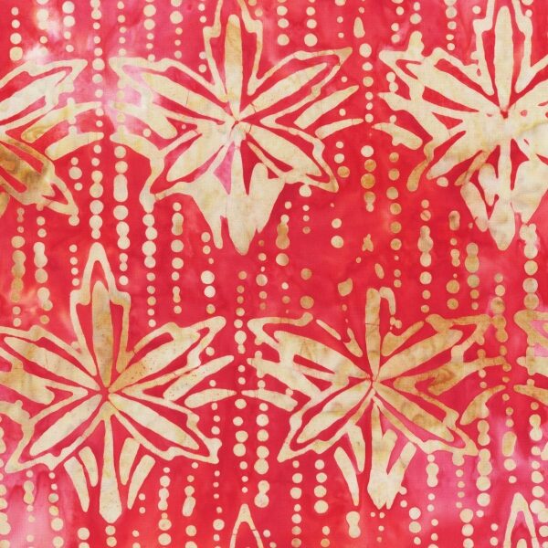 תמונה של בד דגם The Port Of St. Tropez-Wallflower Candy Apple עם סגנון דוגמה מקטגורית עלים ובעל צבע Candy Apple