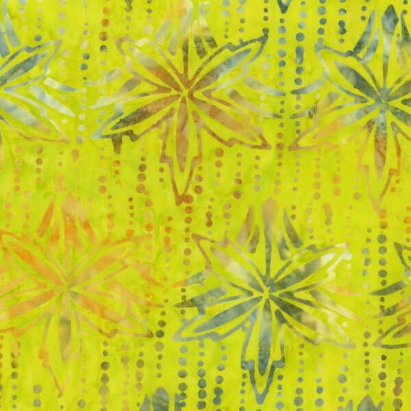 תמונה של בד דגם Firelight-Wallflower Limelight עם סגנון דוגמה מקטגורית עלים ובעל צבע Limelight
