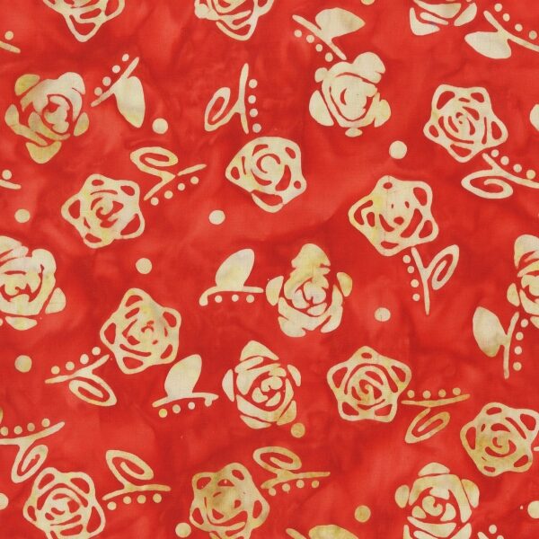 תמונה של בד דגם The Port Of St. Tropez-Rose Candy Apple עם סגנון דוגמה מקטגורית פרחוני ובעל צבע Candy Apple