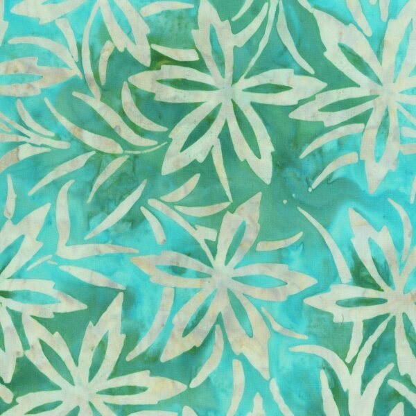 תמונה של בד דגם Dreamland-Poison Ivy Turquoise עם סגנון דוגמה מקטגורית עלים ובעל צבע Turquoise