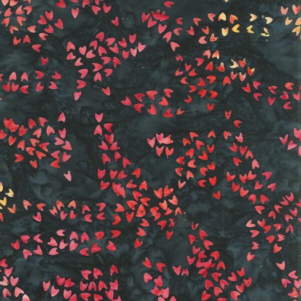 תמונה של בד דגם Mary Inman-Arrows Charcoal עם סגנון דוגמה מקטגורית לבבות ובעל צבע Charcoal