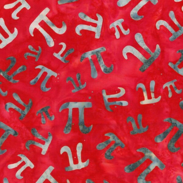 תמונה של בד דגם Easy as PI-Easy As Pi Red עם סגנון דוגמה מקטגורית מילים, אותיות ומספרים ובעל צבע Red