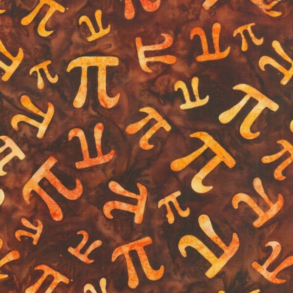 תמונה של בד דגם Easy as PI-Easy As Pi Brown עם סגנון דוגמה מקטגורית מילים, אותיות ומספרים ובעל צבע Brown