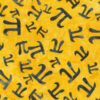 תמונה של בד דגם Easy as PI-Easy As Pi Yellow עם סגנון דוגמה מקטגורית מילים, אותיות ומספרים ובעל צבע Yellow