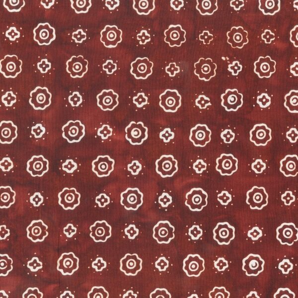 תמונה של בד דגם Bandana Batiks-Mini Flower Brown עם סגנון דוגמה מקטגורית גיאומטרי ומופשט ובעל צבע Brown