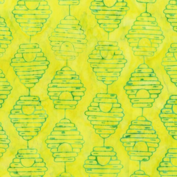 תמונה של בד דגם Queen Bee-Hives Meadow עם סגנון דוגמה מקטגורית גיאומטרי ומופשט ובעל צבע Meadow