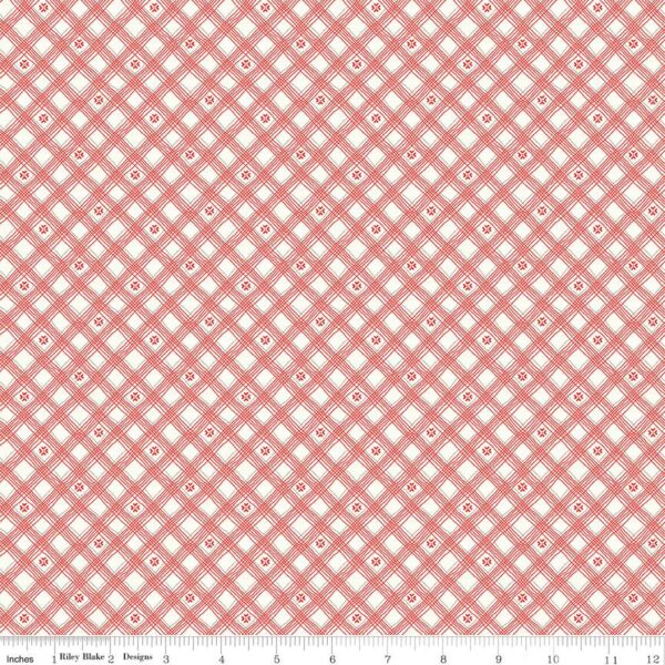 תמונה של בד דגם From The Heart Plaid Cream עם סגנון דוגמה מקטגורית גיאומטרי ומופשט ובעל צבע Cream
