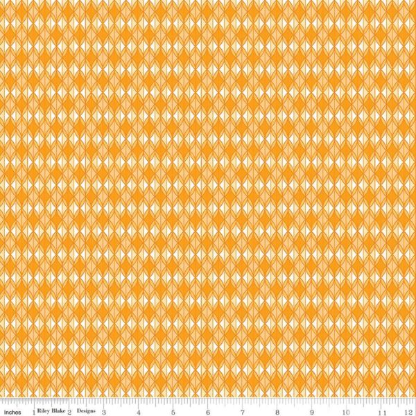 תמונה של בד דגם Grove Rows Orange עם סגנון דוגמה מקטגורית גיאומטרי ומופשט ובעל צבע Orange