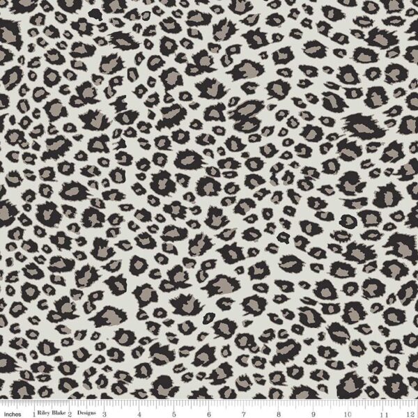 תמונה של בד דגם On Safari Leopard Gray עם סגנון דוגמה מקטגורית בעלי חיים וטבע ובעל צבע Gray