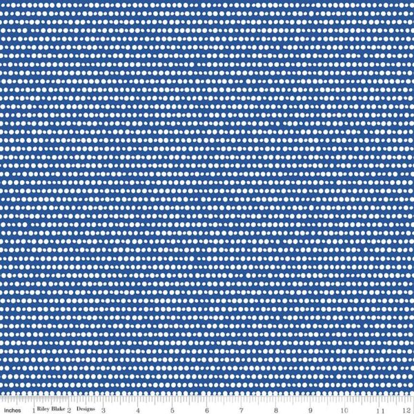 תמונה של בד דגם Grl Pwr Dots Blue עם סגנון דוגמה מקטגורית נקודות ועיגולים ובעל צבע Blue