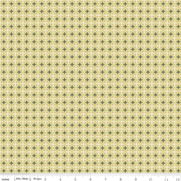 תמונה של בד דגם Splendor Tile Sage עם סגנון דוגמה מקטגורית גיאומטרי ומופשט ובעל צבע Sage
