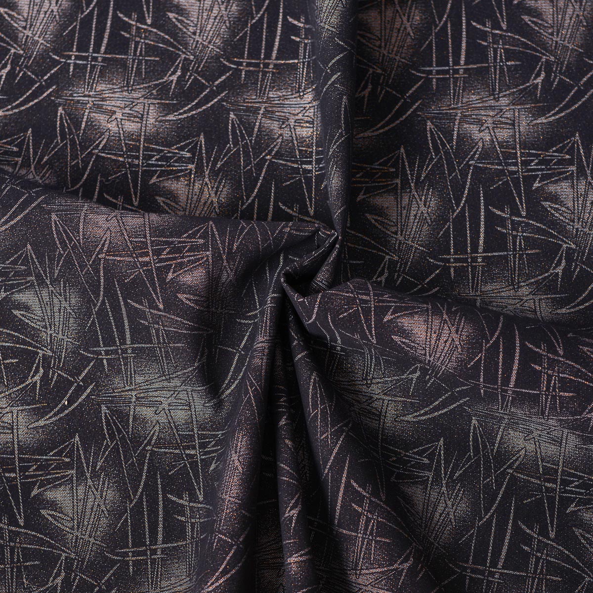 בד ג'ינס - קווים זהב מטאלי – תמונה 2